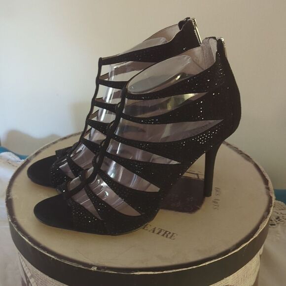 - - Michael Kors Gladiators Sequins Open Toe Heel Shoes - Picture 1 of 11